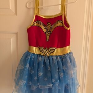 Kids Wonder Hero Costume Dress - Red, Gold, and Blue